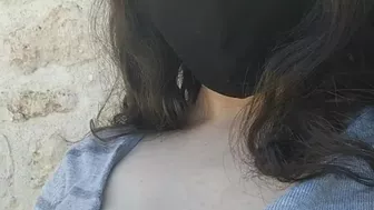 Amateur Flashing Tits on street