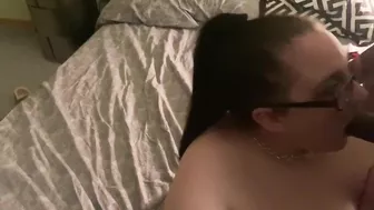 PAWG sucking BBC,Blowjob,Interracial.