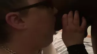 PAWG sucking BBC,Blowjob,Interracial.