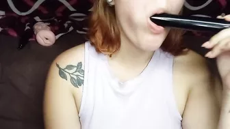 sucking big black vibrator