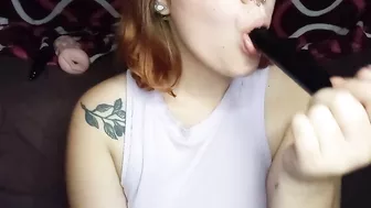 sucking big black vibrator