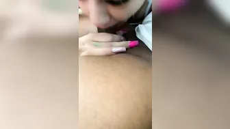 Sloppy blowjob from redbone slut