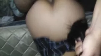 Latina teen gets fucked hardcore while bent over