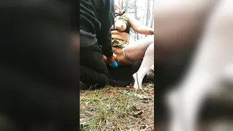 Stranger helps me squirt in the woods