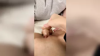 Wife trying new dildo in her tight grippy pussy