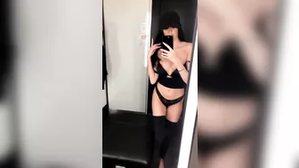 Public womens dressing room squirt