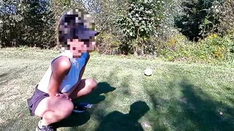 Quick Masturbation & squirt on public golf course