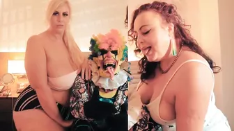 Calista Roxxx & Lila Lovely meet Gibby the Clown