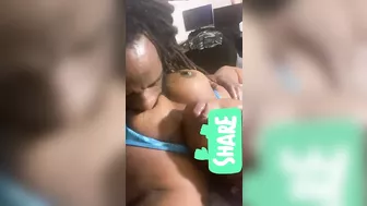 SUCKING ON SOFT BREASTS 1 BY 1 THEN SUCK HER TONGUE RING BEFORE SHE CUMS!!!!!!