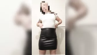 Sexy Milf Strips out of Tight Skirt