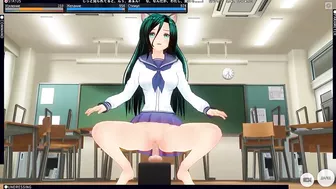 3D HENTAI neko schoolgirl masturbates in class