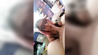 ** POV BLOWJOB** Cute tattooed emo girl gagging on cock