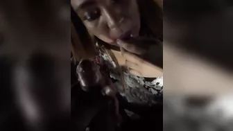 BRAZILIAN GIRL GETS CUM IN MOUTH IN PUBLIC