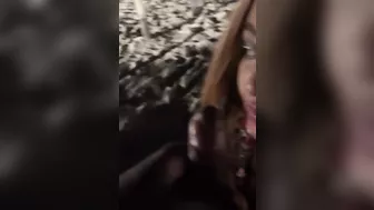 BRAZILIAN GIRL GETS CUM IN MOUTH IN PUBLIC