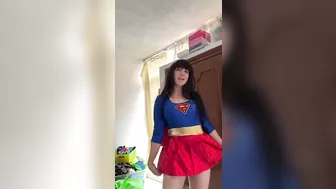 Supergirl sucks your dick , cum on her pussy