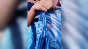 Tamil wife Swetha Saree change