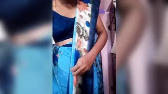 Tamil wife Swetha Saree change