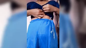 Tamil wife Swetha Saree change