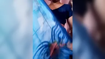 Tamil wife Swetha Saree change