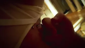 Fingering Pierced Pussy in Sauna