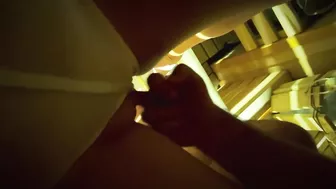 Fingering Pierced Pussy in Sauna