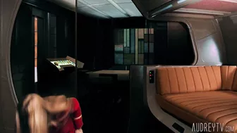 Blonde Yeoman Star Trek Cosplay Does Anal and Cums on the USS Enterprise