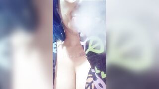 Sexy Smoker Spit Play Big Tits Pop Out On Live Stream