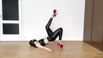 LEGS UP IN THE AIR - Leather Leggings & Platform Heels