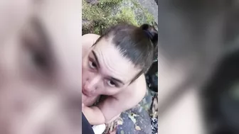 POV College Milf Cheating Sucking dick in public while her husband is away.