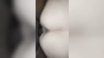 Fat white ass riding black cock reverse cowgirl