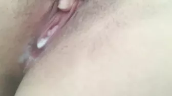 Closeup creamy pussy