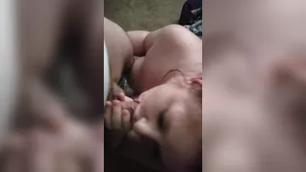 Finishing him off right before my mom gets home *Risky blowjob*