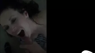 MILF deepthroat and facial - Bonus slow motion facial!