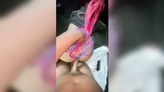 Pink Haired Thot Gets Hair pulled In Back Of F150 Durning Backshoots