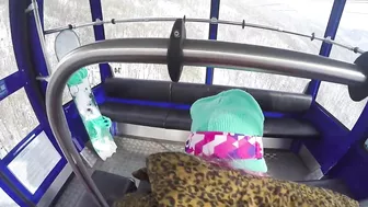 Sex with Hot Girl in the Cable Cars at the Ski Resort — POV Amateur Couple