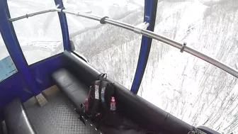 Sex with Hot Girl in the Cable Cars at the Ski Resort — POV Amateur Couple