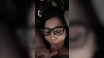 Latina Nerd Sucks My Cock And Rides Reverse Cowgirl For A Creampie