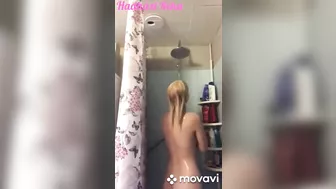 Shower in Blonde burnette