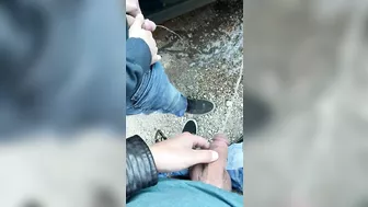 Pissing together in public