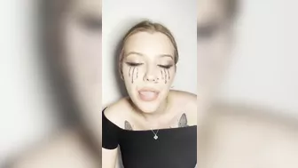 Sloppy ahegao by girl with braces. Spit fetish