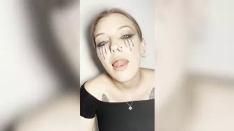 Sloppy ahegao by girl with braces. Spit fetish