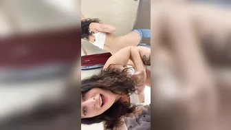 Naughty dildo fuck in public changeroom