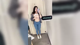 Naughty dildo fuck in public changeroom