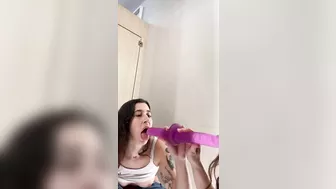 Naughty dildo fuck in public changeroom