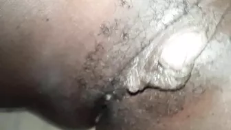 Ebony Big clit twitching to wetting orgasm