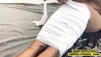 Fejira com Fetish girl mummification wrap