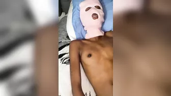 PETITE EBONY FUCKED CREAMY IN MASK (sex doll)