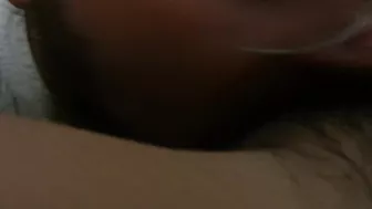 He licks my hairy teen bush before his wife gets home.... he is the slut