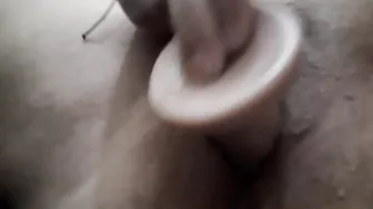 Dildo stretching my pussy