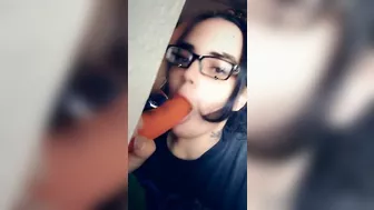 Gagging on my dildo